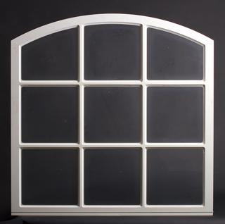 Dekorfönster Stallfönster utvändigt  1190x1190mm vit enkelglas, spröjs